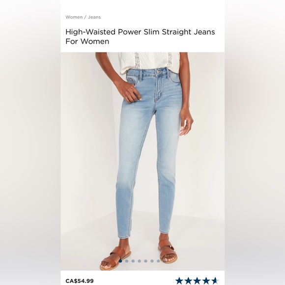 Old Navy Power Straight jeans - light vintage colour - Picture 1 of 4